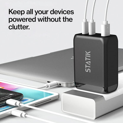 65W GaN Charger Global | Includes 3 International Plug Adapters (EU, UK, AU)