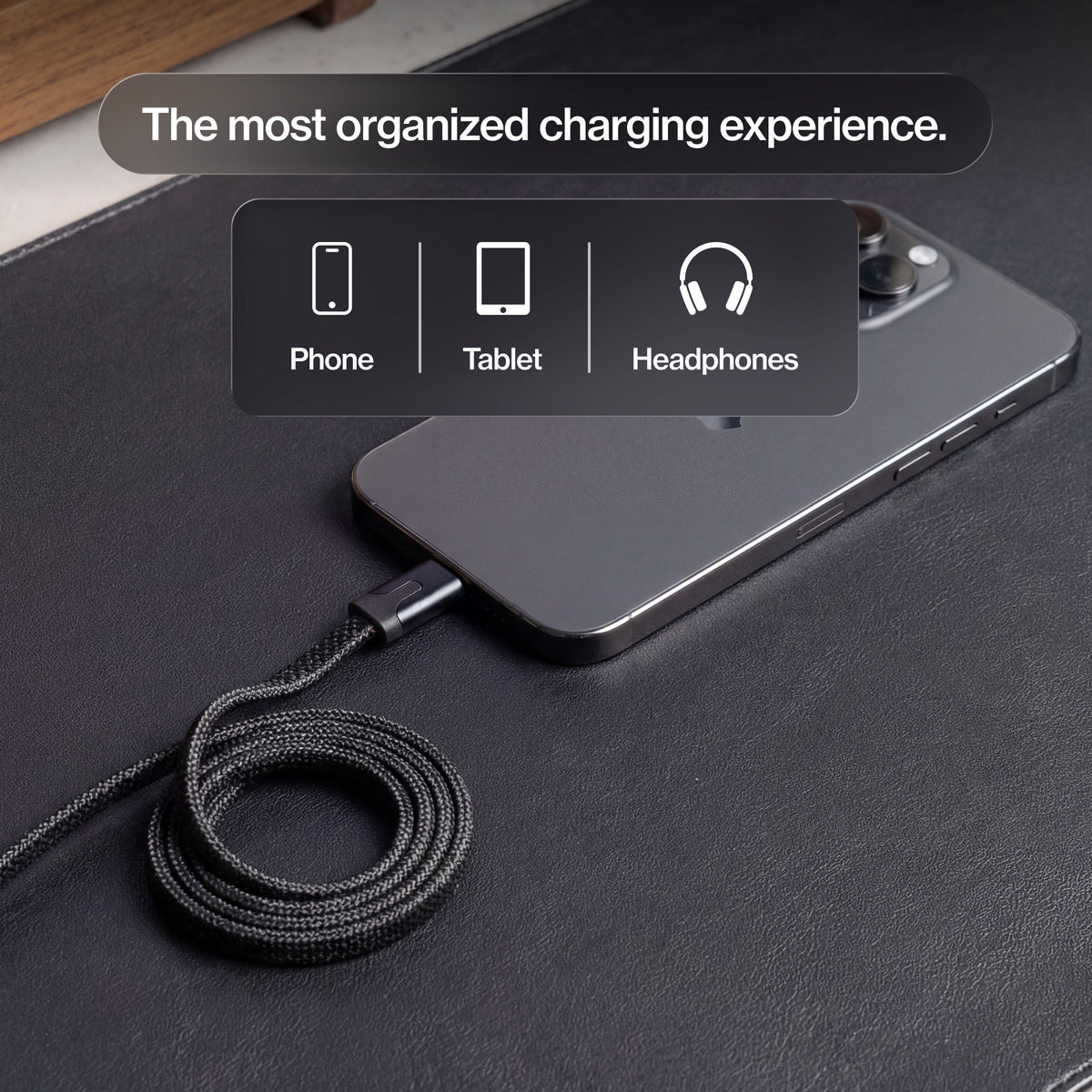 MagStack® Slim | Tangle-Free Magnetic Nylon | Charge & Data Cable