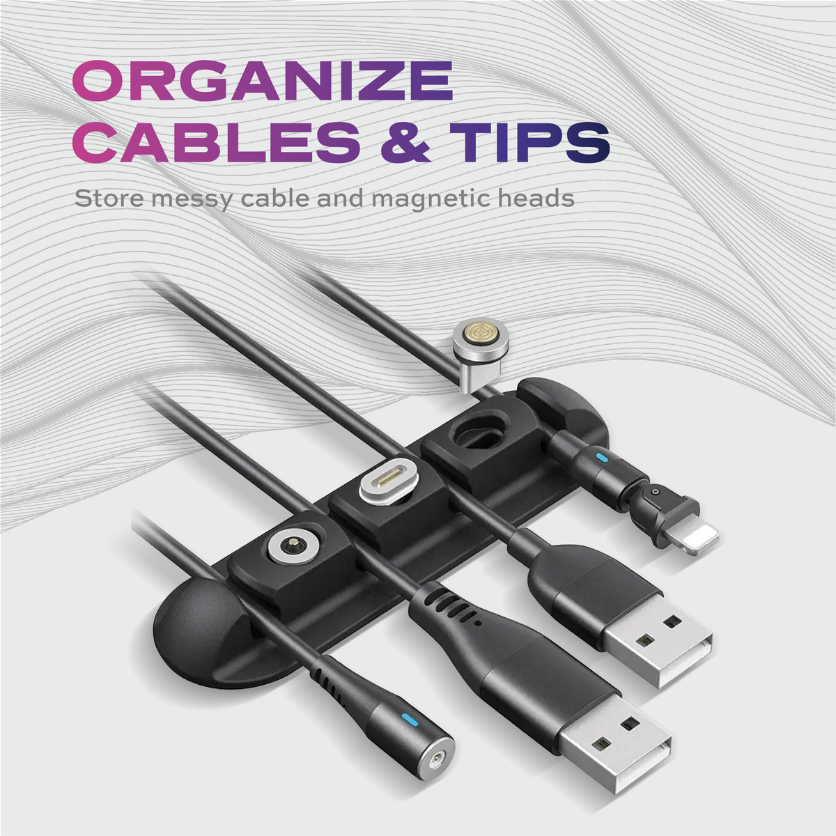 Cable Organizer | Minimalist Desk Setup | Peel & Stick