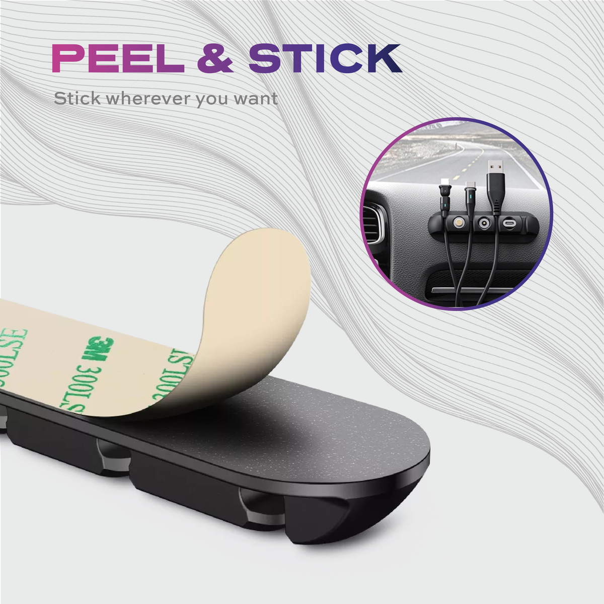 Cable Organizer | Minimalist Desk Setup | Peel & Stick