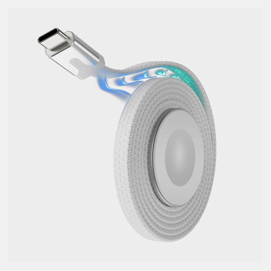 MagStack® Slim For Apple Watch | USB-C Apple Watch Cable | Tangle-Free Magnetic Nylon | 3ft
